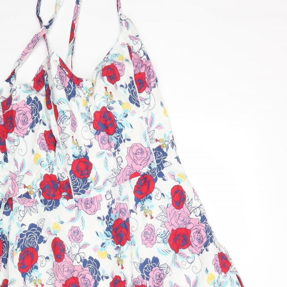 TU Womens White Floral  A-Line  Size 18