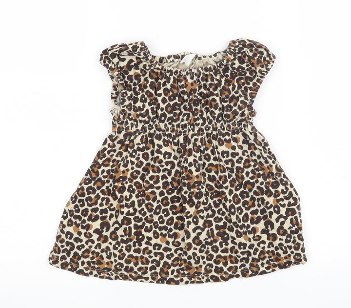 H&M Baby Brown Animal Print A-Line Size 12-18 Months