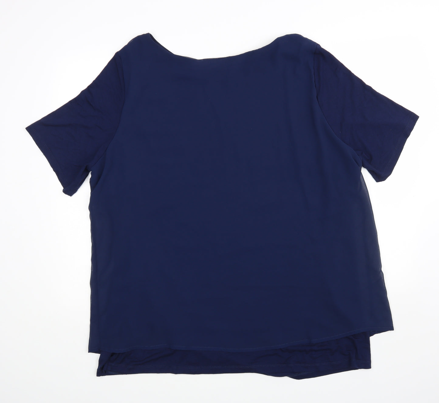 Sheego Womens Blue   Basic Blouse Size 20