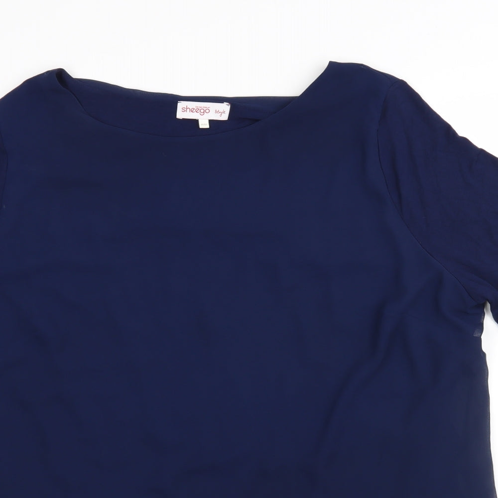 Sheego Womens Blue   Basic Blouse Size 20