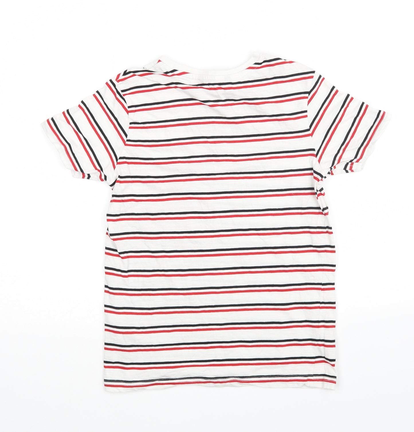 George Boys White Striped  Basic T-Shirt Size 10-11 Years