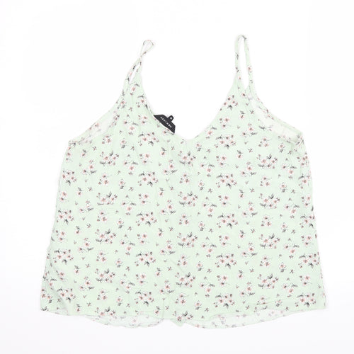 New Look Womens Green Floral  Basic Blouse Size 16