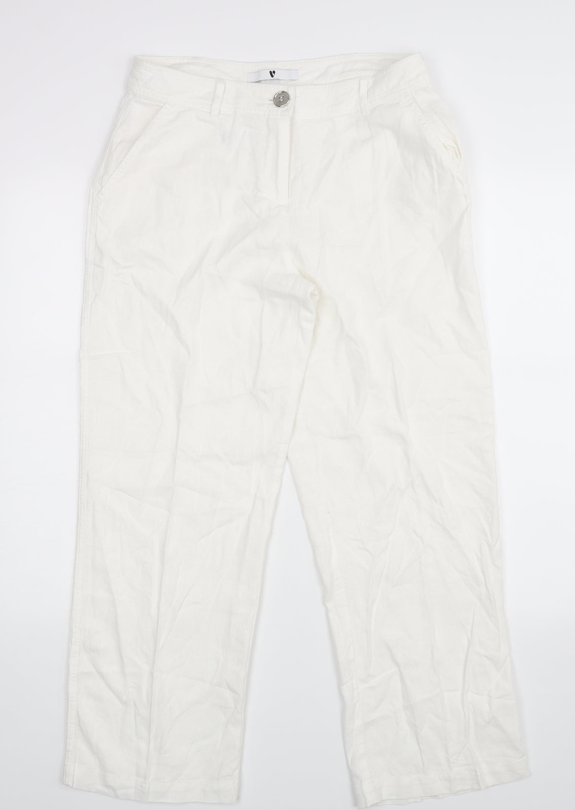 Very Womens White   Trousers  Size 12 L27 in