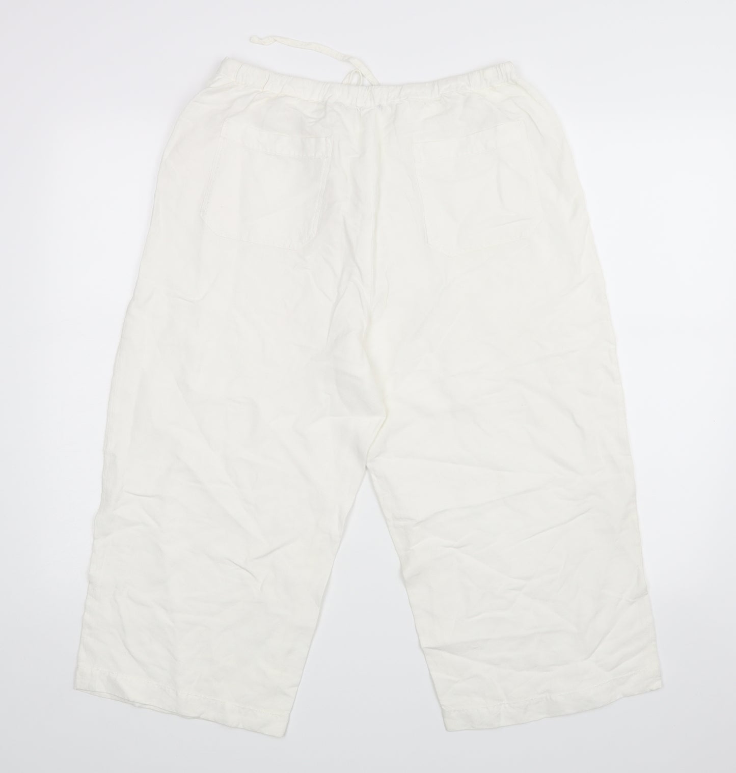 Casual Club Womens White   Trousers  Size 14 L20 in - Cropped