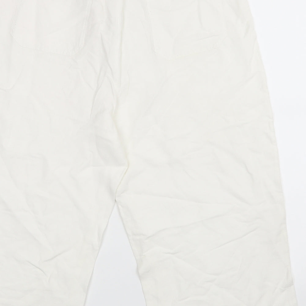 Casual Club Womens White   Trousers  Size 14 L20 in - Cropped