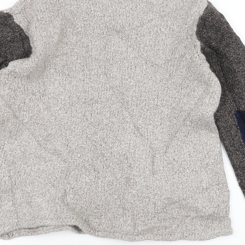 Folk Womens White  Knit Pullover Jumper Size L