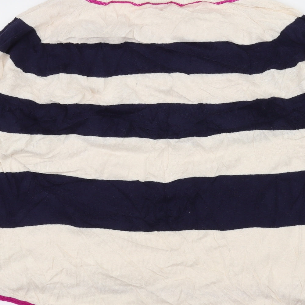 Gap Womens White Striped  Pullover Jumper Size S