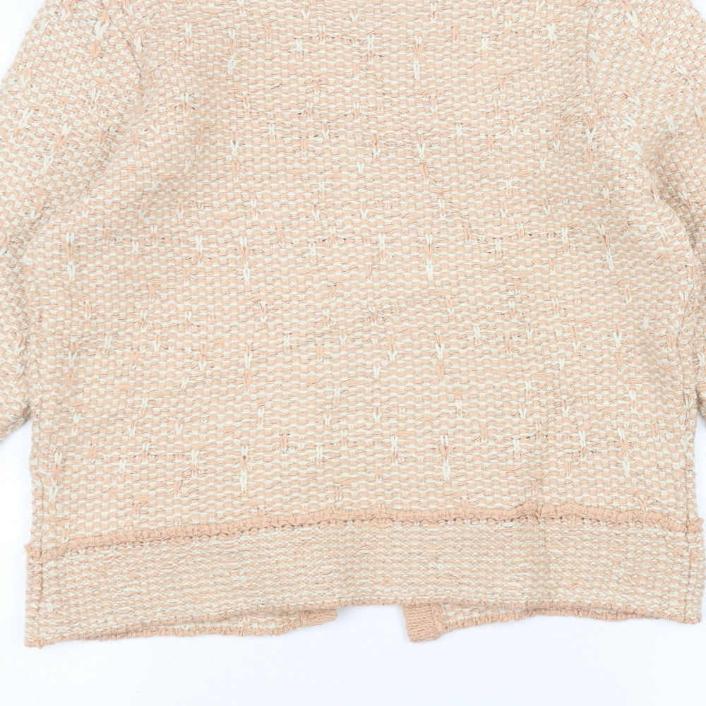 TU Womens Orange  Knit Cardigan Jumper Size 10