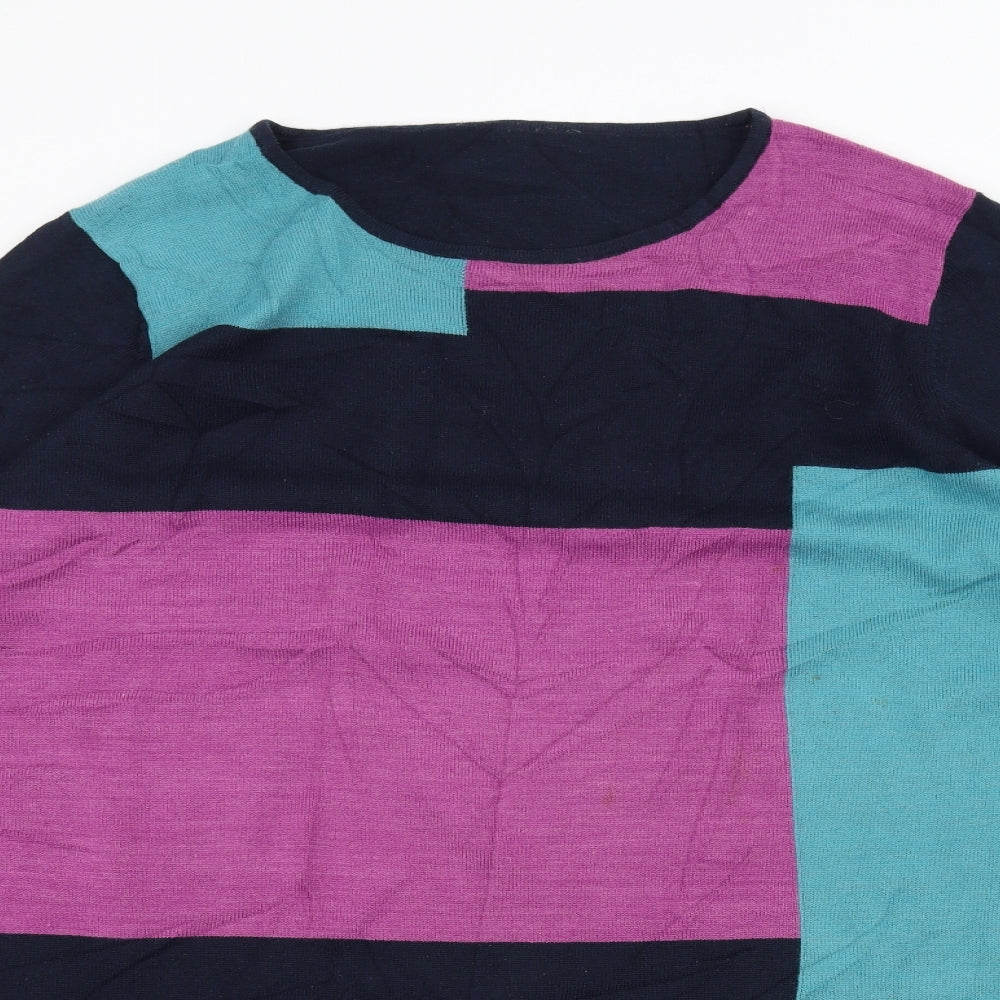 Bonmarché Womens Blue Striped  Pullover Jumper Size 24