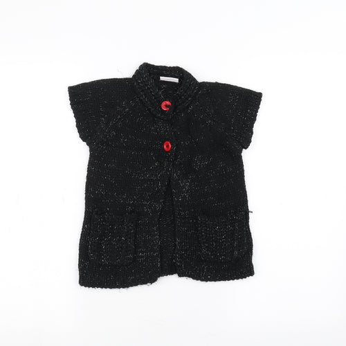 EthelAustin Girls Black  Knit Jacket Coatigan Size 5-6 Years