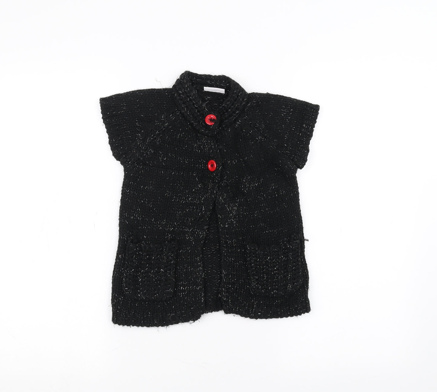 EthelAustin Girls Black  Knit Jacket Coatigan Size 5-6 Years