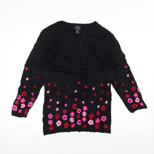 I.N.C Womens Black   Pullover Jumper Size L