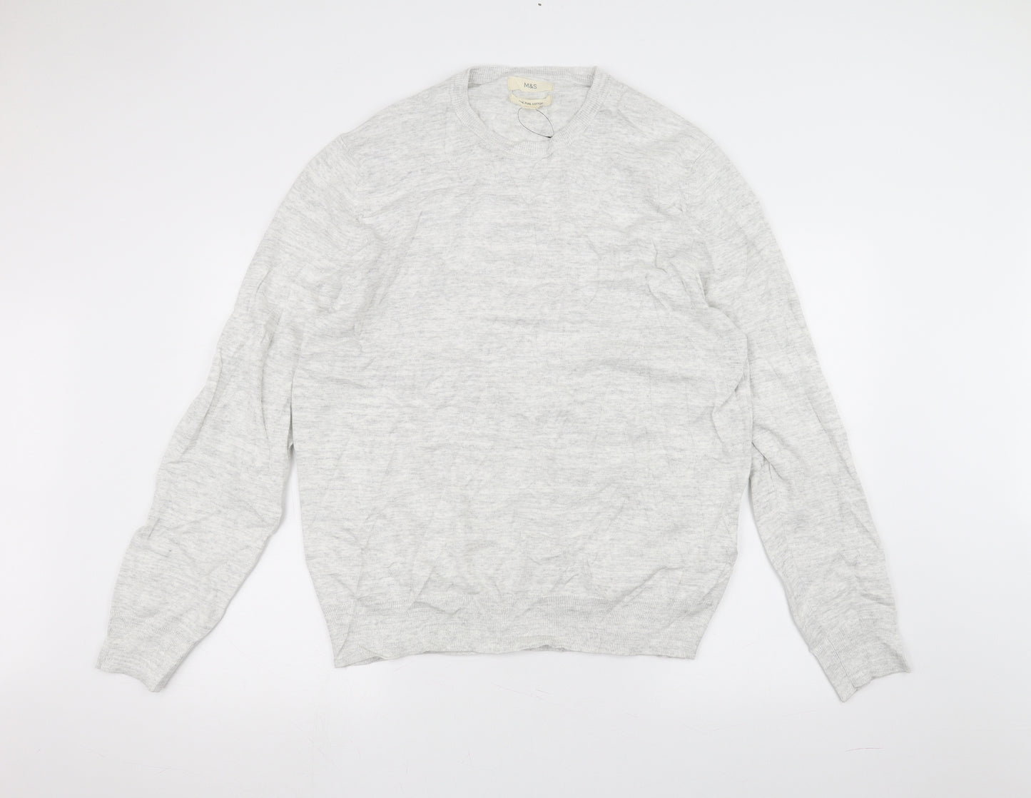 Marks and Spencer Mens White   Pullover Jumper Size XL