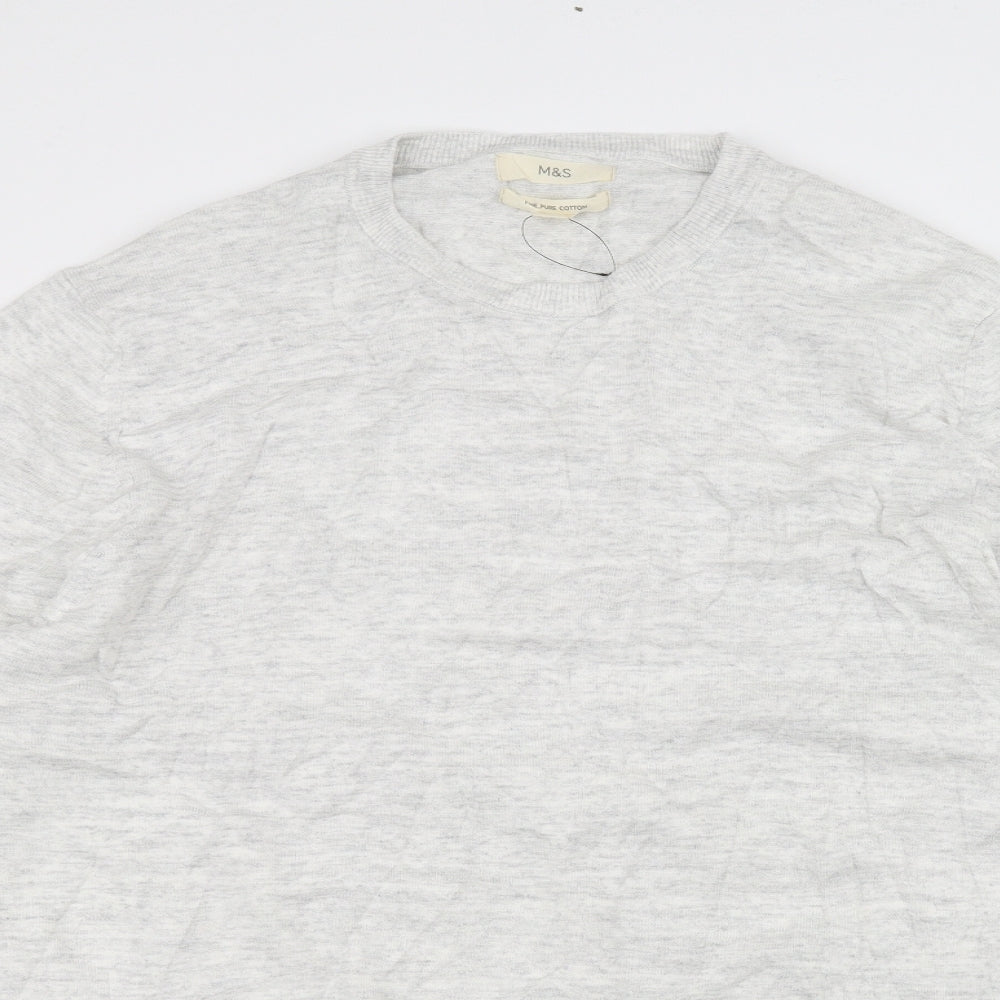 Marks and Spencer Mens White   Pullover Jumper Size XL
