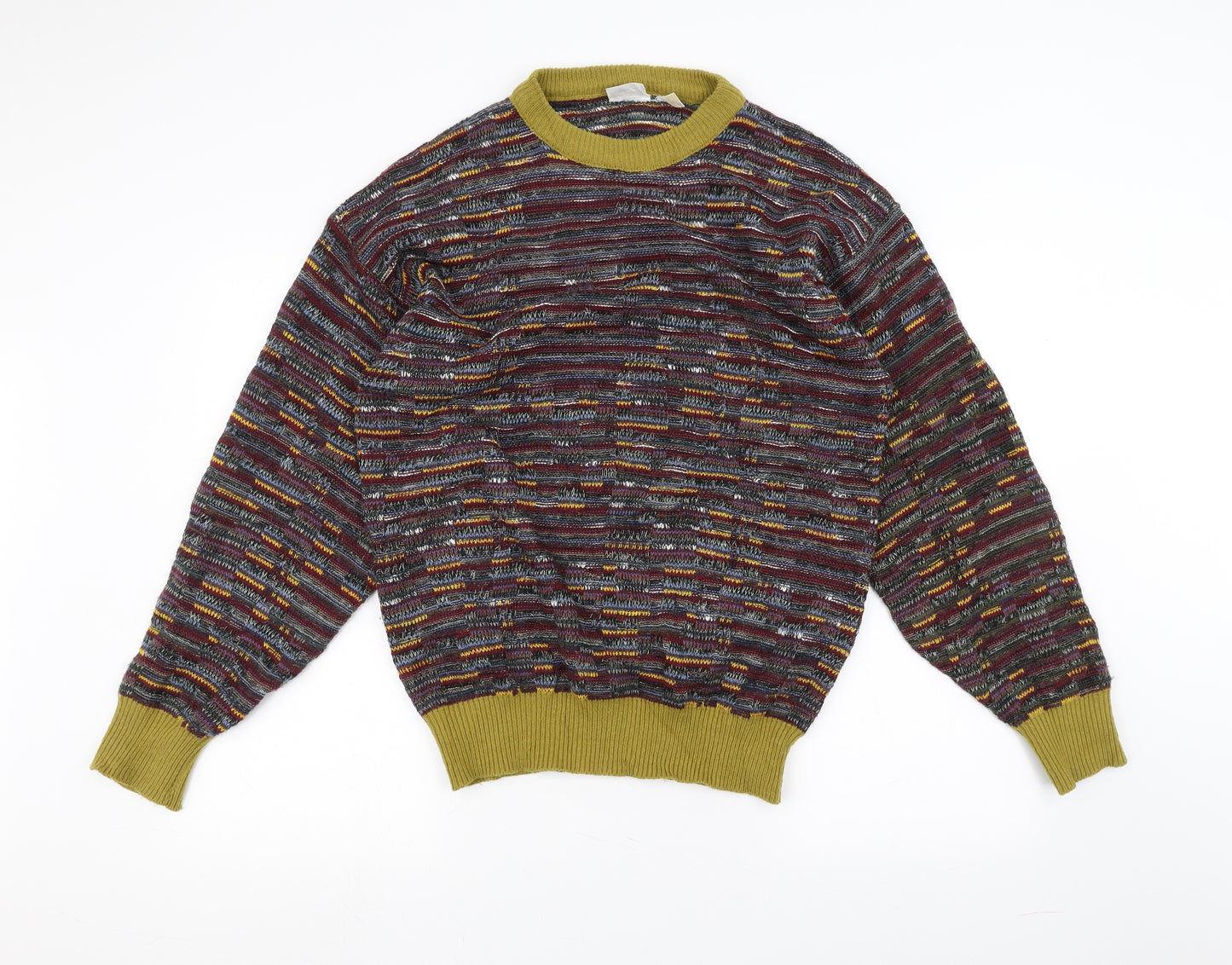 S1ic n s1tones Mens Purple  Knit Pullover Jumper Size M