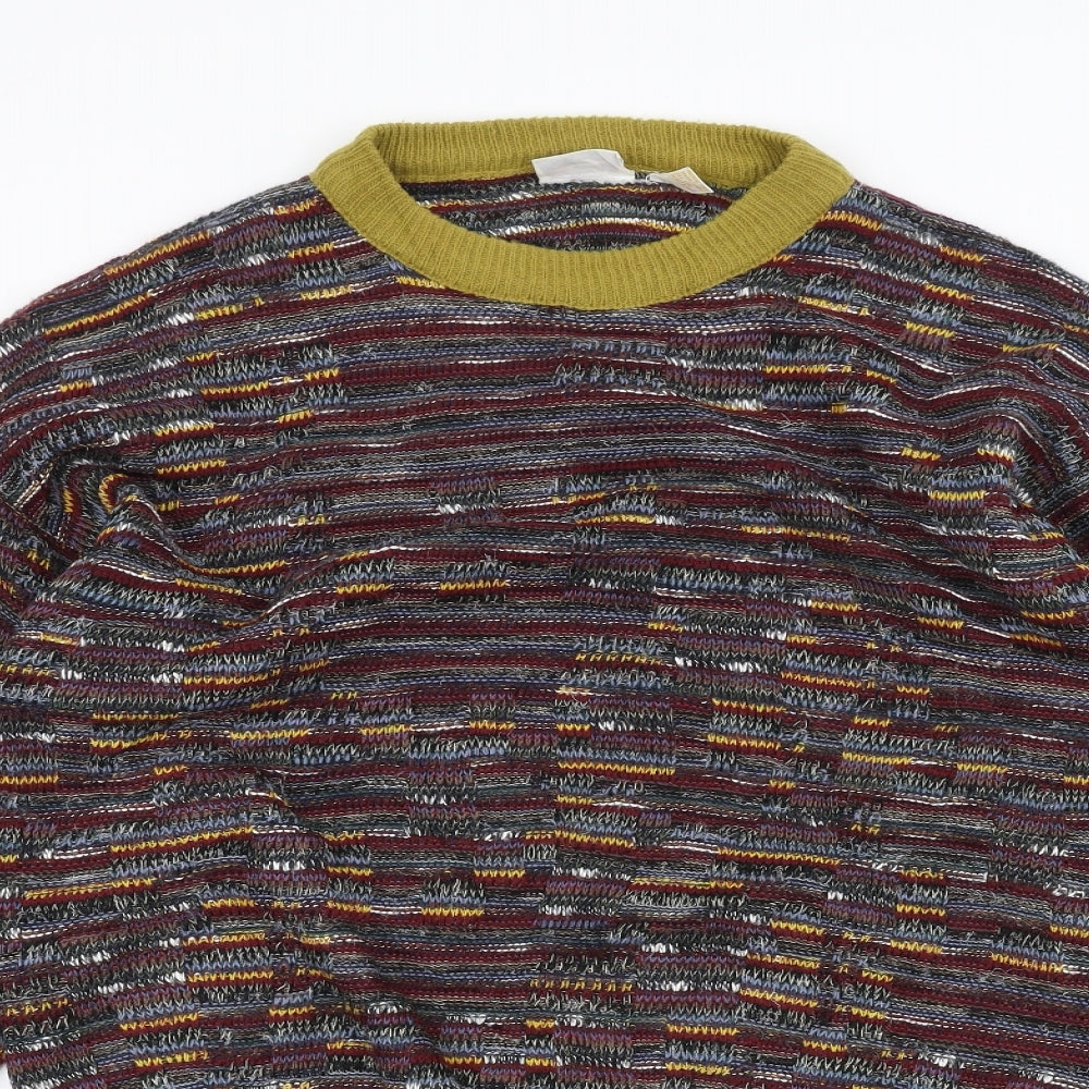 S1ic n s1tones Mens Purple  Knit Pullover Jumper Size M