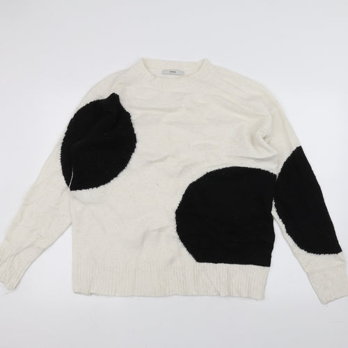 George Womens White   Pullover Jumper Size M