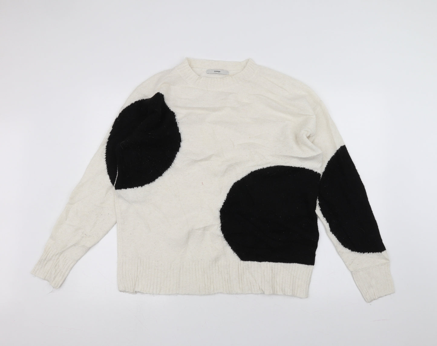 George Womens White   Pullover Jumper Size M