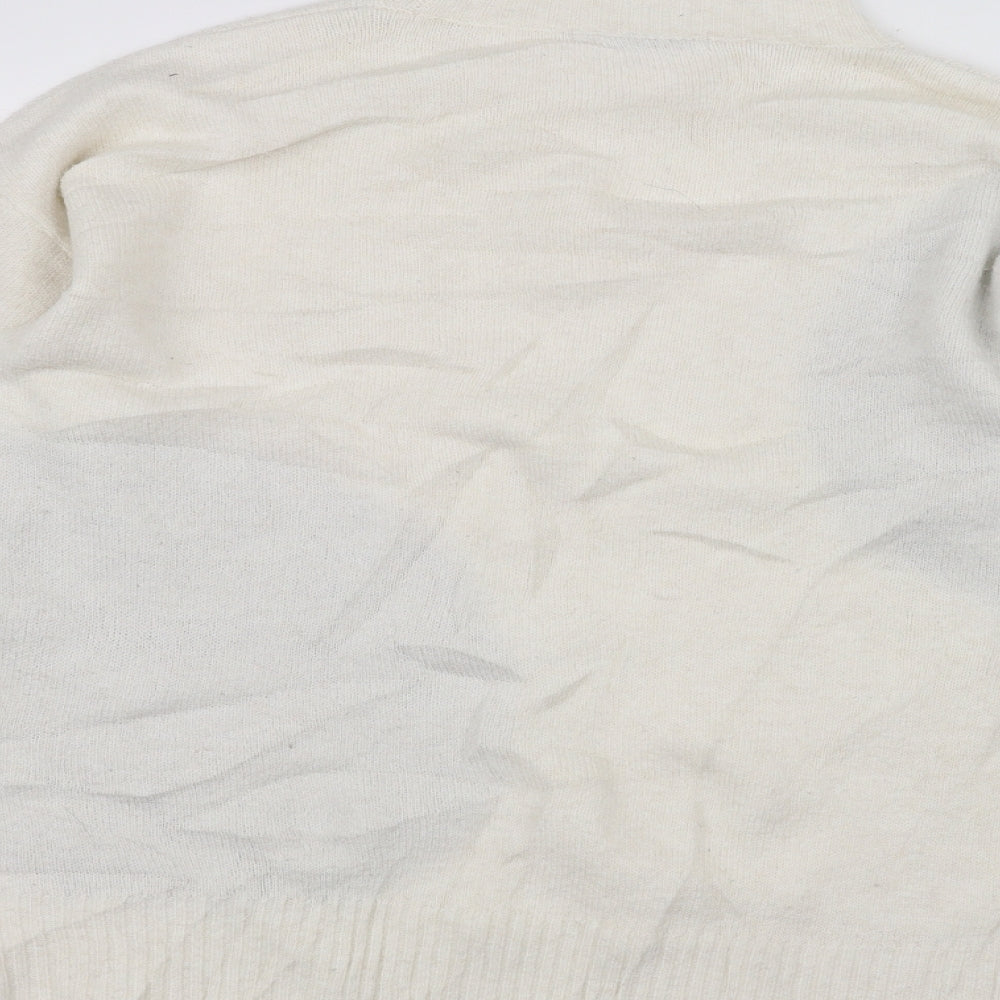 George Womens White   Pullover Jumper Size M