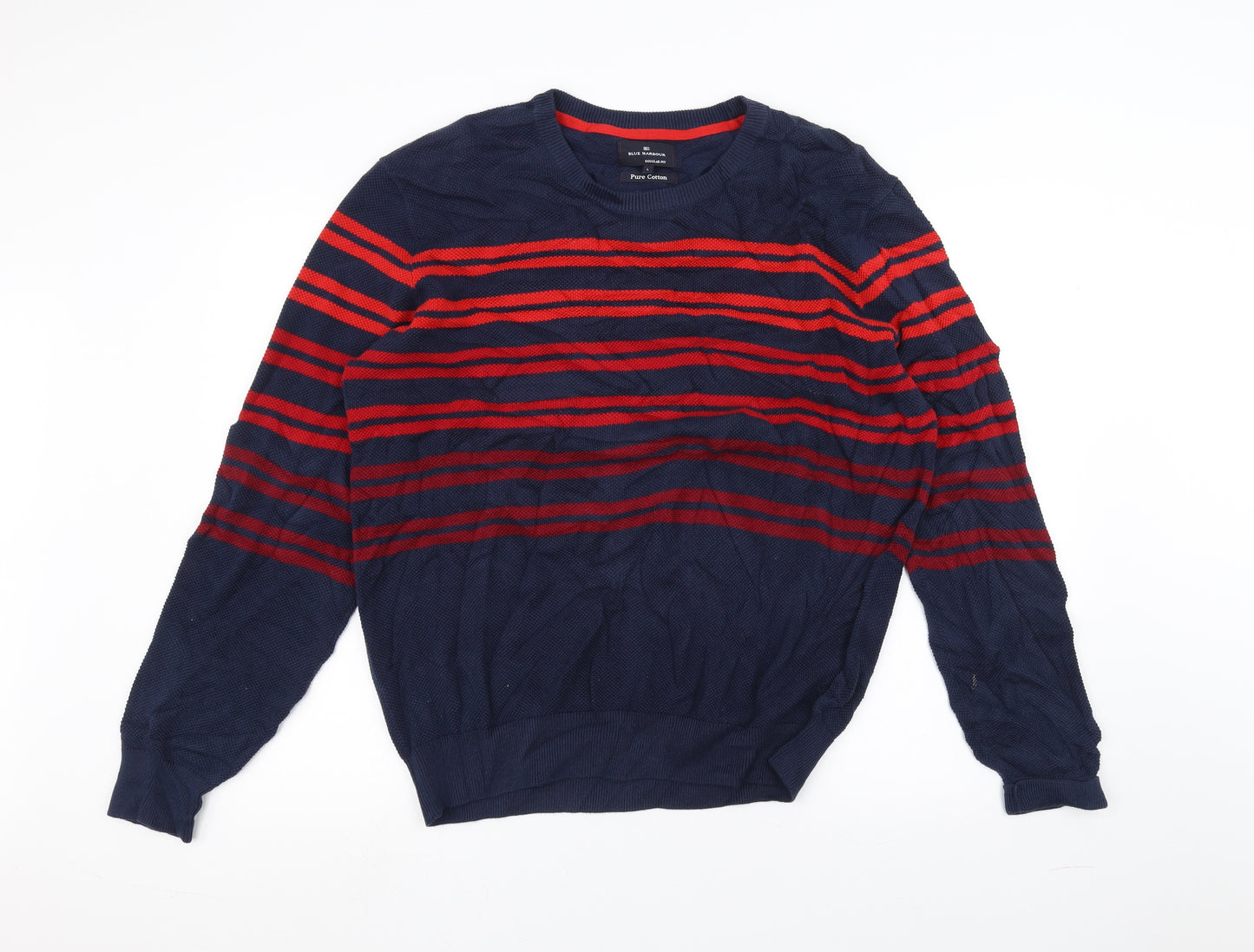 Blue Harbour Mens Blue   Pullover Jumper Size L