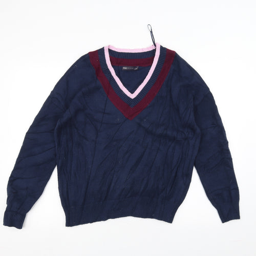 Marks and Spencer Mens Blue  Knit Pullover Jumper Size M