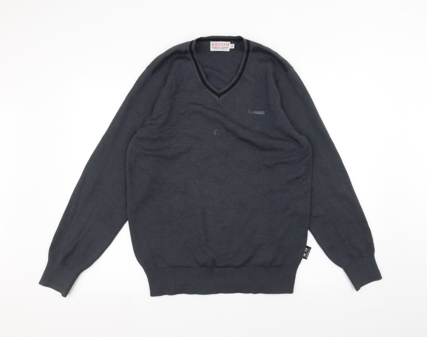 Dennes Mens Grey   Pullover Jumper Size S