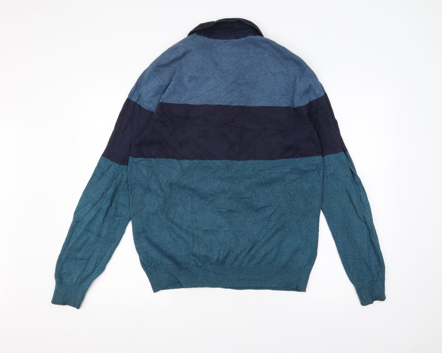 Atlantic Bay Mens Blue   Pullover Jumper Size M