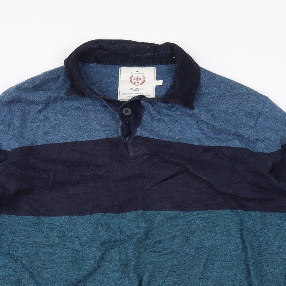 Atlantic Bay Mens Blue   Pullover Jumper Size M