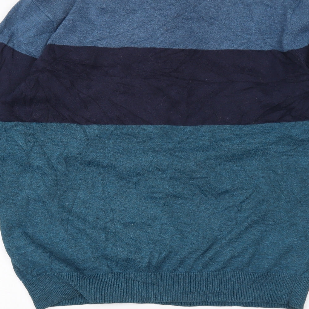 Atlantic Bay Mens Blue   Pullover Jumper Size M