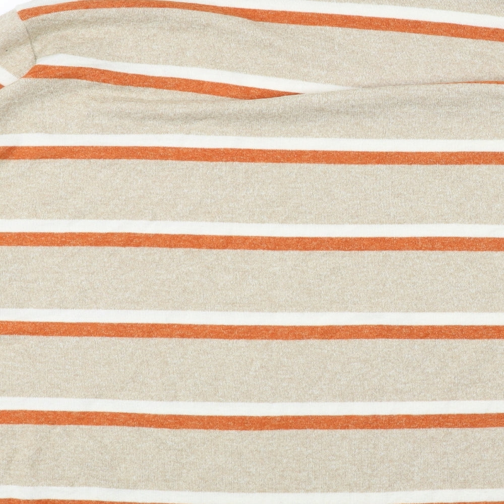 TU Womens Brown Striped  Pullover Jumper Size 24