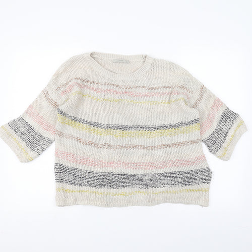 George Womens Brown Striped Knit Pullover Jumper Size 18
