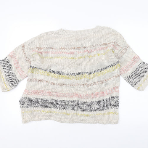 George Womens Brown Striped Knit Pullover Jumper Size 18