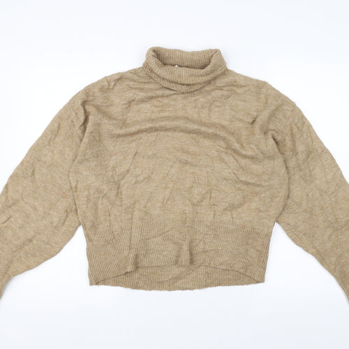 H&M Womens Brown  Knit Pullover Jumper Size XS