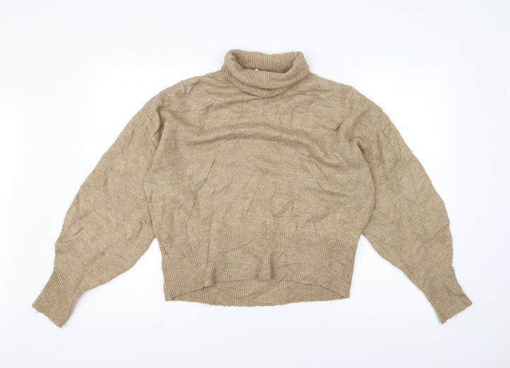 H&M Womens Brown  Knit Pullover Jumper Size XS