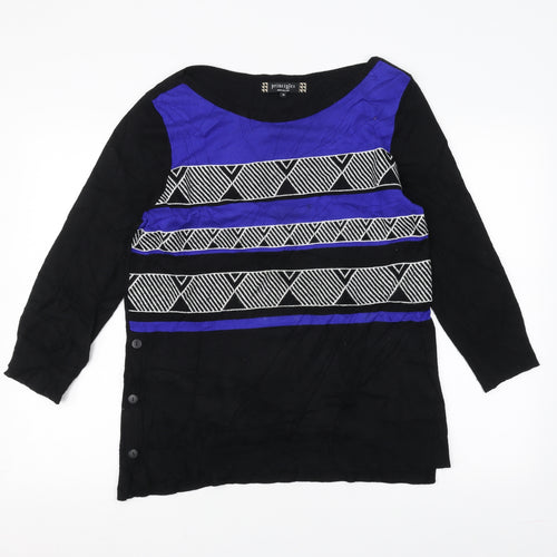Principles Womens Black   Basic T-Shirt Size 14