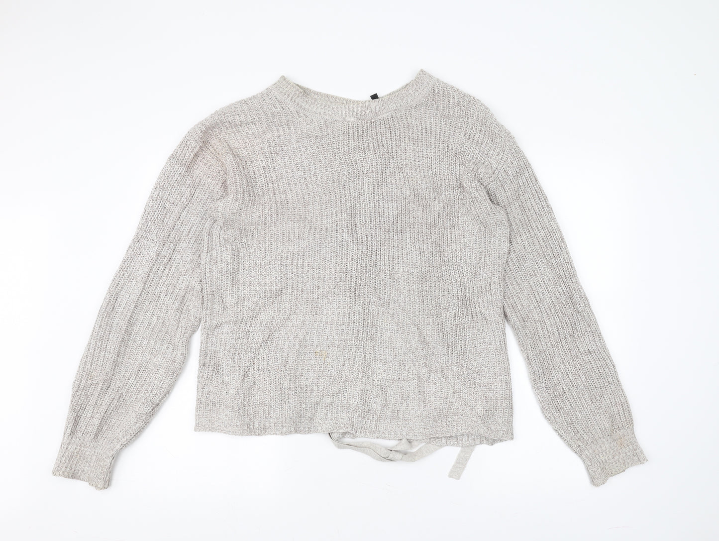 Bobeau Womens Grey  Knit Pullover Jumper Size M