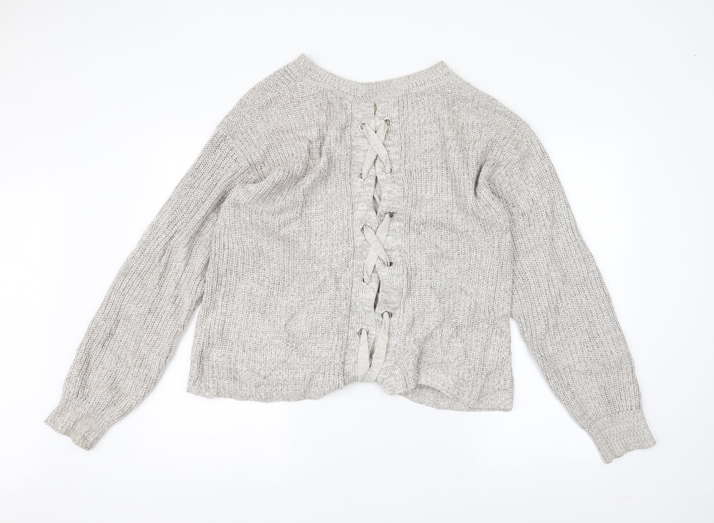 Bobeau Womens Grey  Knit Pullover Jumper Size M