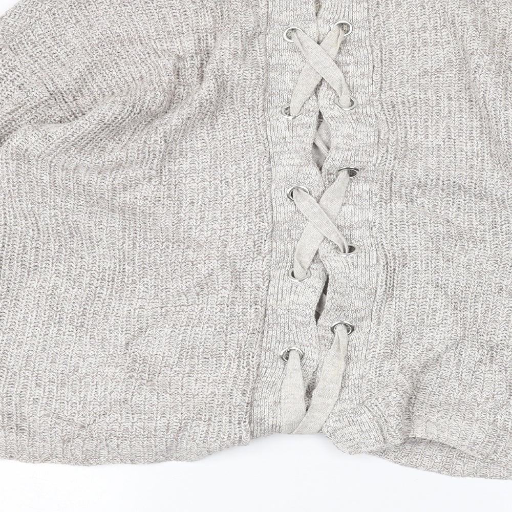 Bobeau Womens Grey  Knit Pullover Jumper Size M