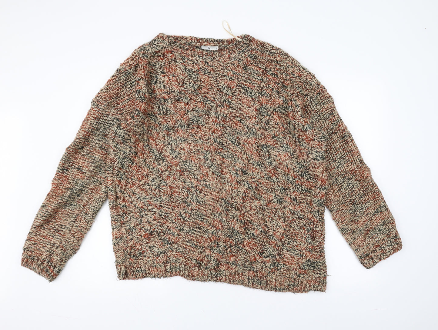 TU Womens White  Knit Pullover Jumper Size 18