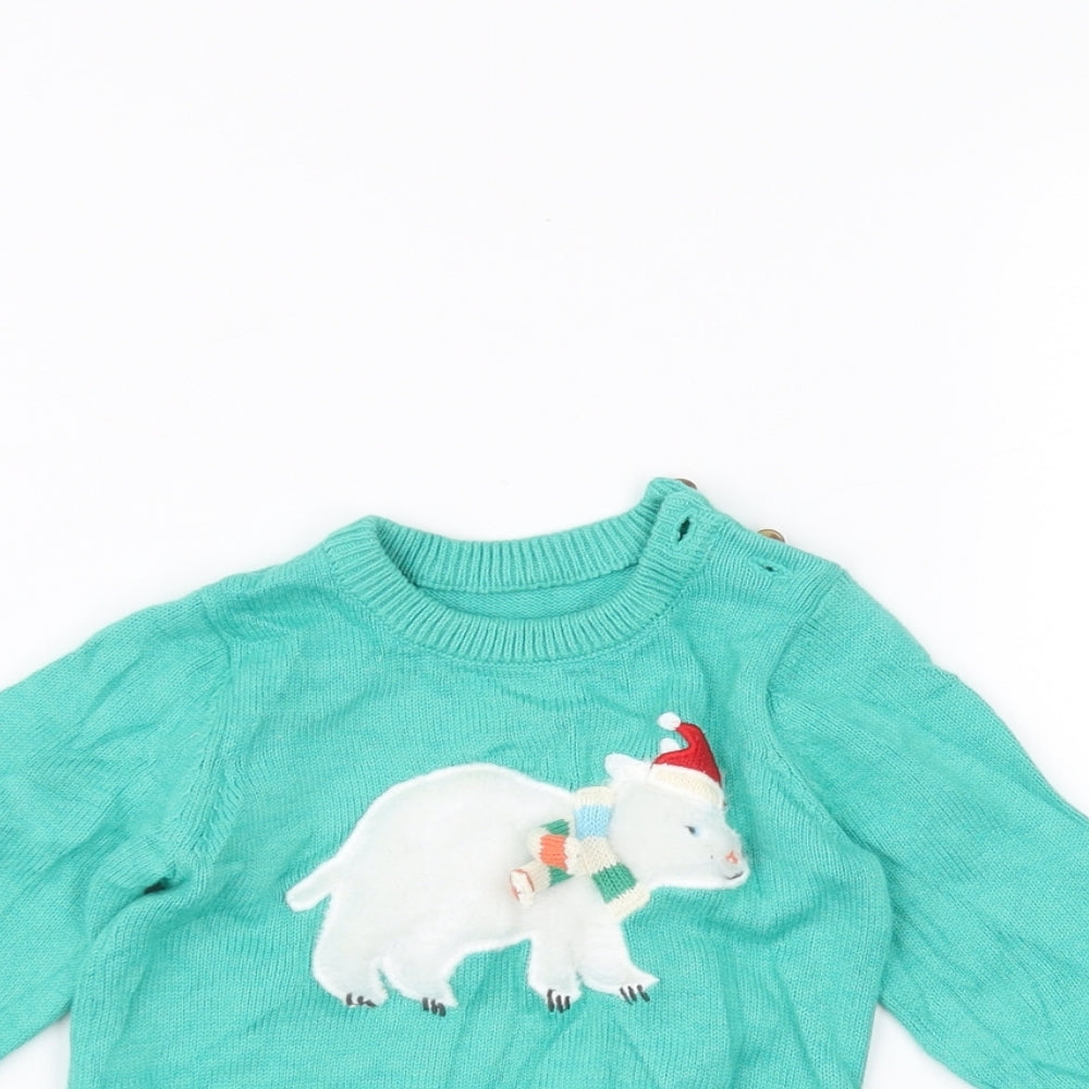 Marks and Spencer Baby Green   Pullover Jumper Size 3-6 Months