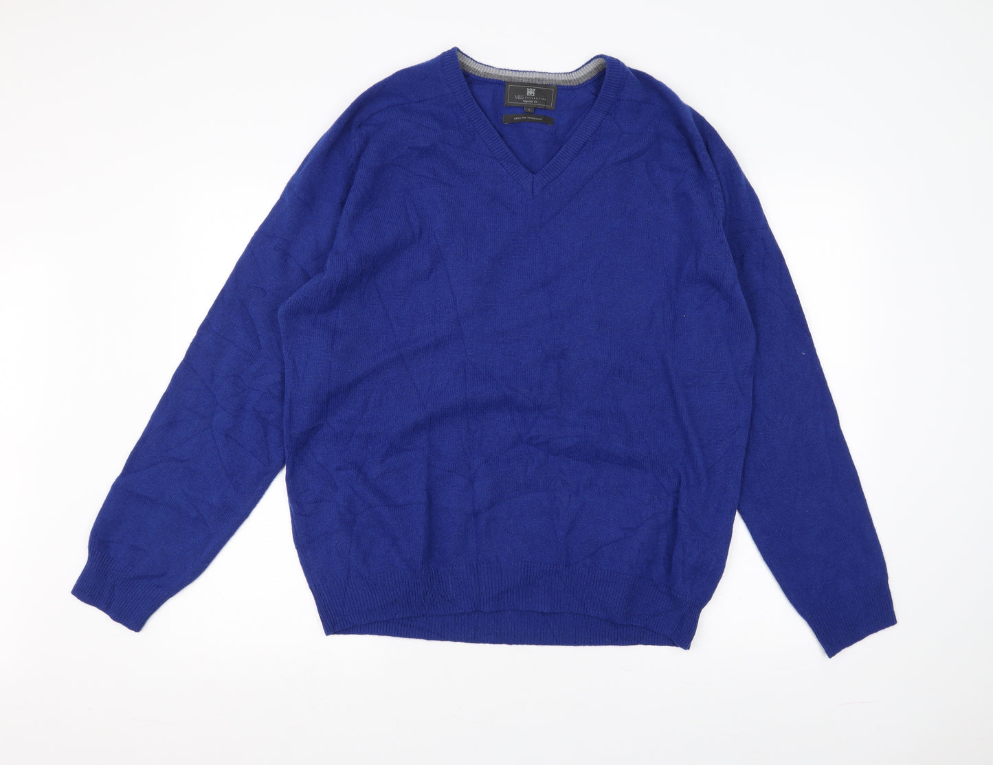 Marks and Spencer Mens Blue   Pullover Jumper Size L