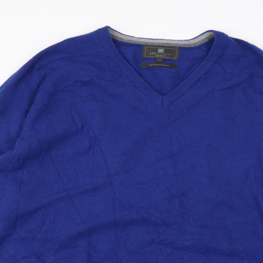 Marks and Spencer Mens Blue   Pullover Jumper Size L