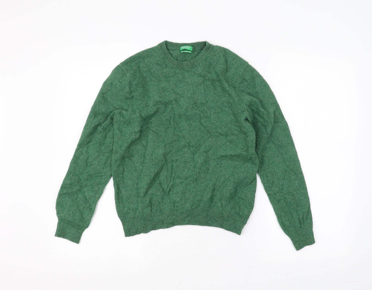 United Colors of Benetton Womens Green   Pullover Jumper Size M