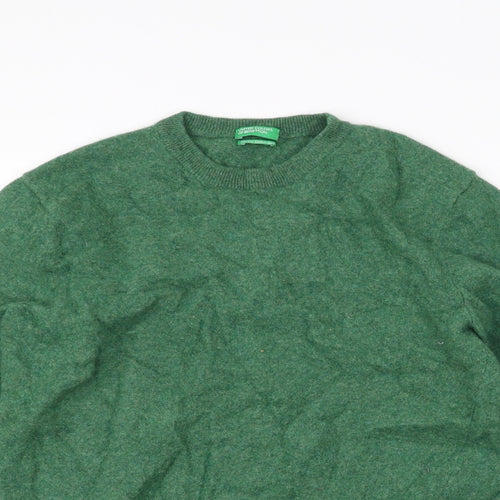 United Colors of Benetton Womens Green   Pullover Jumper Size M