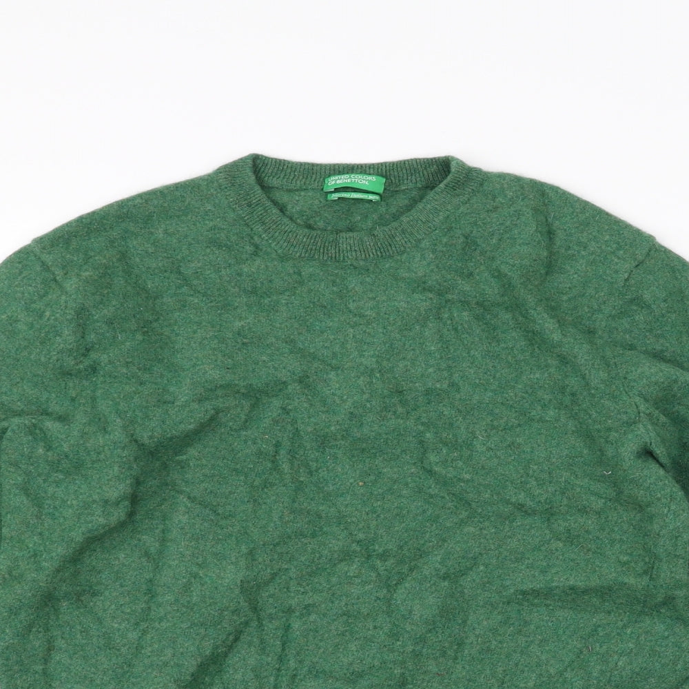 United Colors of Benetton Womens Green   Pullover Jumper Size M