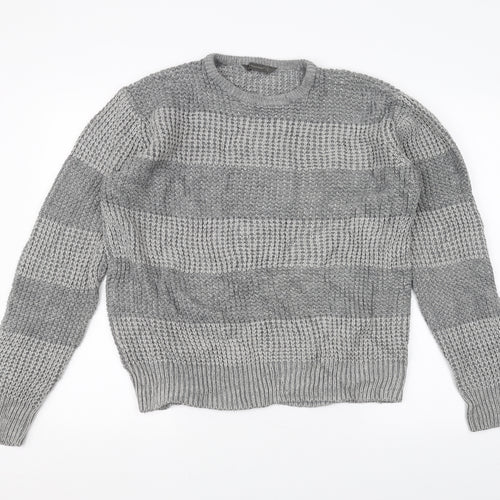 Cedar Wood State Mens Grey  Knit Pullover Jumper Size L