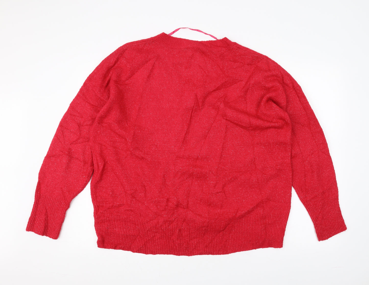 Primark Womens Red  Knit Pullover Jumper Size M