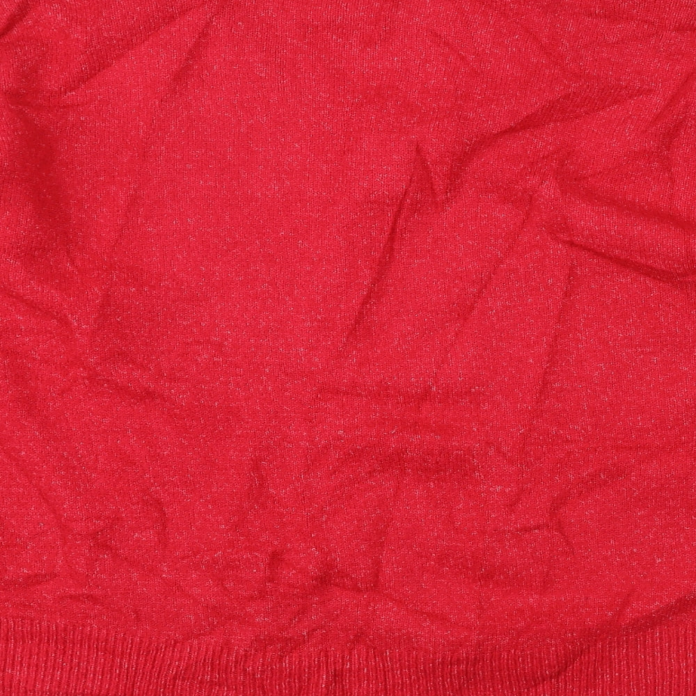 Primark Womens Red  Knit Pullover Jumper Size M