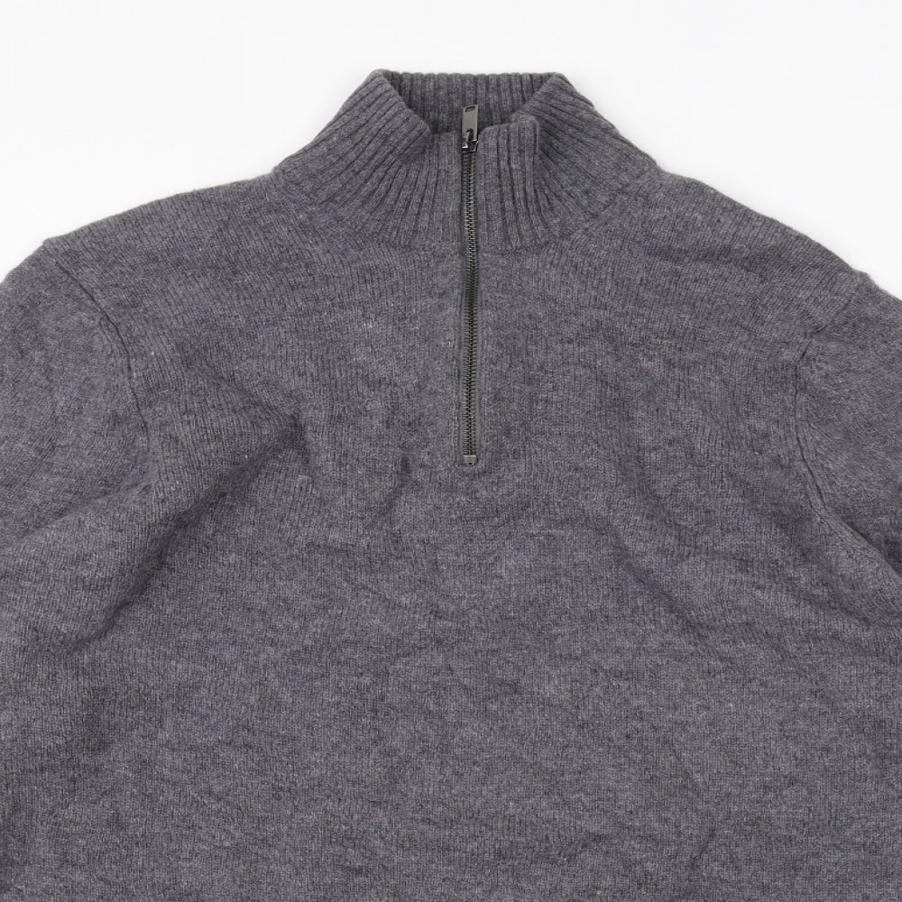 Marks and Spencer Mens Grey  Knit Pullover Jumper Size M