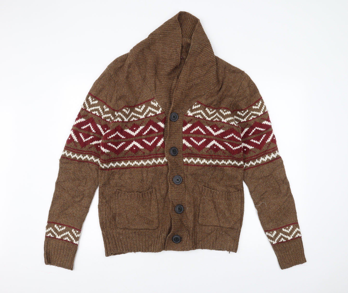 FYI Womens Brown  Knit Jacket Coatigan Size L